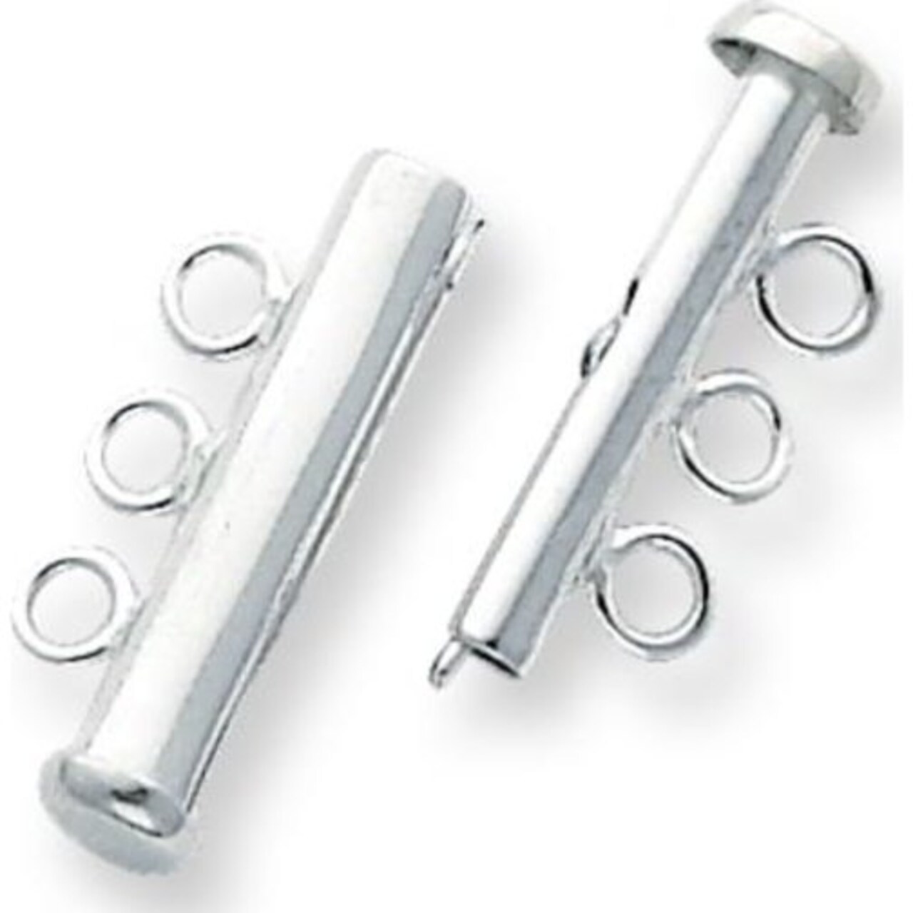 Sterling Silver Double Strand Pearl Clasp (16.70mm to 27.40mm)